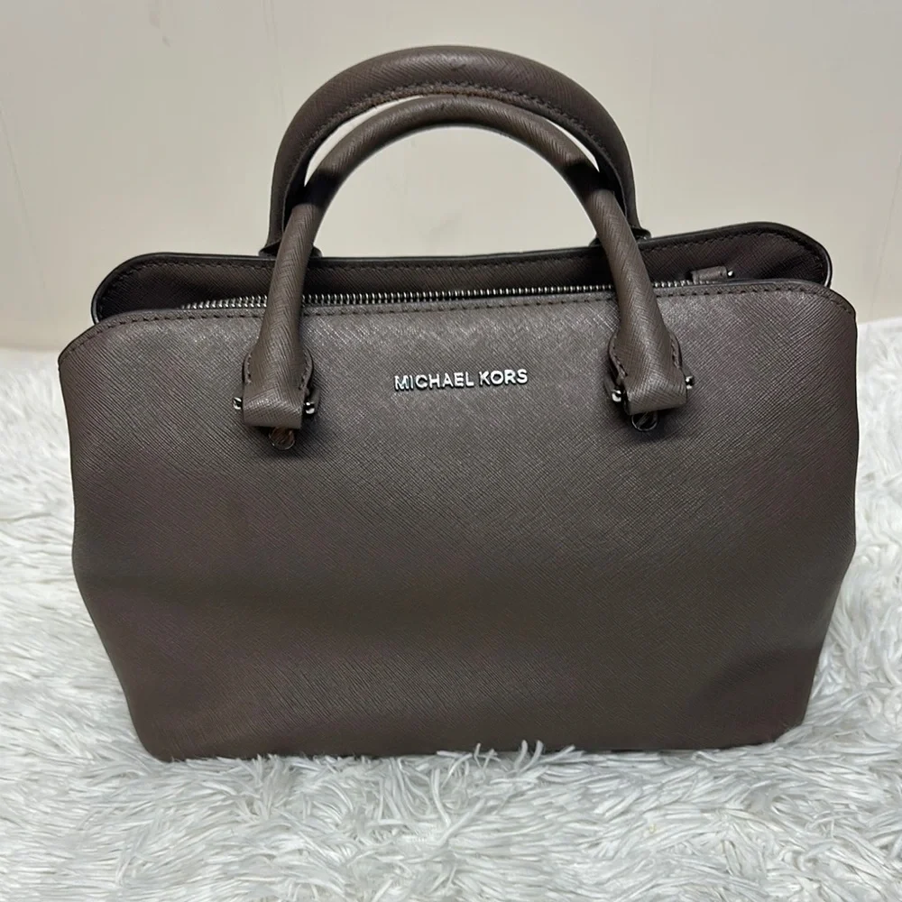Michael Kors Brown Satchel Saffiano Leather